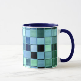 さまざまなスタイルのSeaGlassのタイルのカスタムなマグ マグカップ