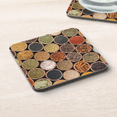 さまざまなスパイスや食材 コースター (左側)