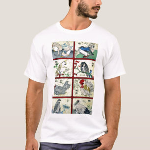 さまざまなタイプの鳥の浮世絵 Tシャツ