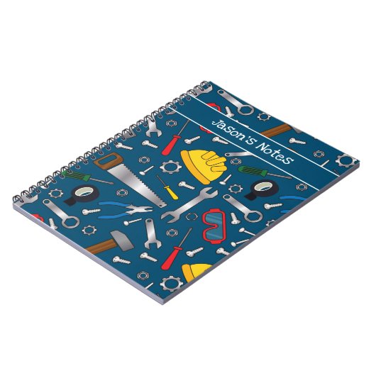 さまざまなハンドツールとギアを作成 ノートブック (左側)