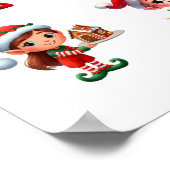 さまざまなポーズのクリスマス小妖精や小人のセット ポスター (角)