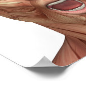 さまざまなポーズの男性の頭筋の解剖学 ポスター (角)