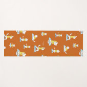 さまざまなヨガの白猫がヨガマットをポーズ ヨガマット (正面(横))