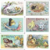 さまざまなヴィンテージイースターチックスと卵 シール (正面)