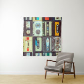 さまざまなヴィンテージオーディオカセット タペストリー (インサイチュ(横))