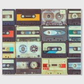 さまざまなヴィンテージオーディオカセット ラッピングペーパー (フラット)