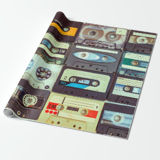 さまざまなヴィンテージオーディオカセット ラッピングペーパー