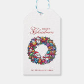 さまざまな動機メリークリスマス名前をカスタムする ギフトタグ (正面)