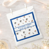 さまざまな動物をテーマにした赤ちゃんシャワー フェイバーバッグ (クリップ留めされた状態)