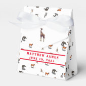 さまざまな動物をテーマにした赤ちゃんシャワー フェイバーボックス (正面サイド)