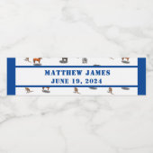 さまざまな動物をテーマにした赤ちゃんシャワー ペットボトルラベル (シングルラベル)