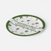 さまざまな動物をテーマにした赤ちゃんシャワー ペーパープレート (アングル)