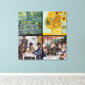 さまざまな印象派最高傑作の選定 キャンバスプリント (インサイチュ (ウッドフロア))