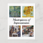 さまざまな印象派最高傑作の選定 ポストカード (正面)