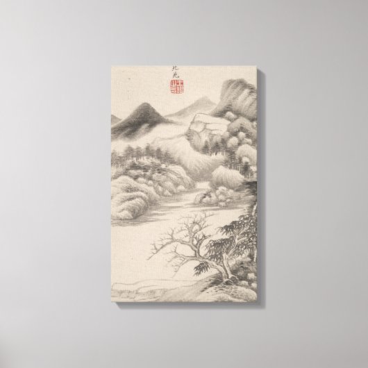 さまざまな古いマスターのスタイルで | B&W キャンバスプリント (正面)