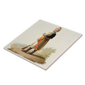 「さまざまな国家のコスチューム」からのイェニチェリ、 タイル (側面)