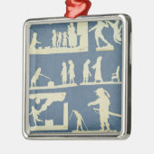 さまざまな場面 メタルオーナメント (左)