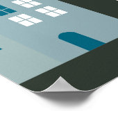 さまざまな小さな家。紙カットスタイル。フラットd ポスター (角)