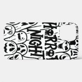 さまざまな幽霊のハロウィーンかわいいスタイルのアイコン Case-Mate iPhoneケース (裏面 (横))
