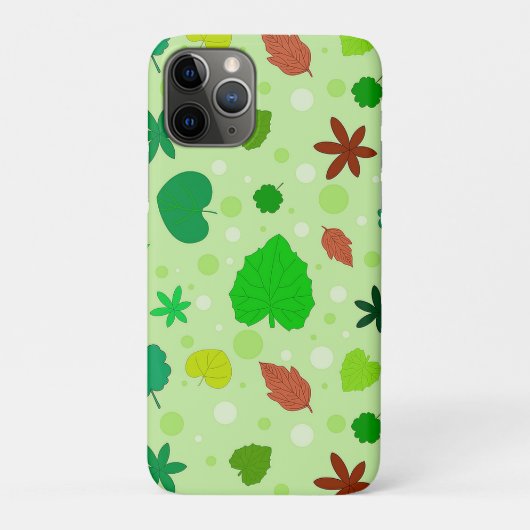 さまざまな形と色の葉のパターン Case-Mate iPhoneケース (裏)