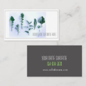 さまざまな形状の緑葉の自然感じ 名刺 (正面/裏面)