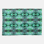 さまざまな形状を生成する緑のスケッチ反復 キッチンタオル (横)