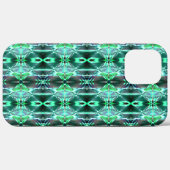さまざまな形状を生成する緑のスケッチ反復 Case-Mate iPhoneケース (裏面 (横))