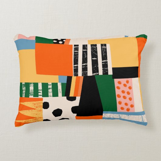 さまざまな形状:抽象芸術シームレスなデザイン アクセントクッション (正面)