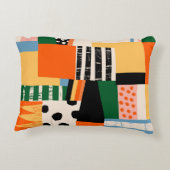 さまざまな形状:抽象芸術シームレスなデザイン アクセントクッション (裏面)