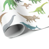 さまざまな恐竜のパターン ラッピングペーパー (ロールコーナー)