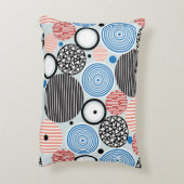 さまざまな数々の色の円の図形 アクセントクッション (裏面(縦))