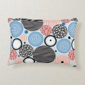 さまざまな数々の色の円の図形 アクセントクッション (裏面)