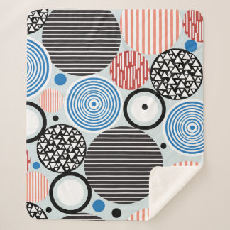 さまざまな数々の色の円の図形 シェルパブランケット