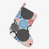 さまざまな数々の色の円の図形 スモールクリスマスストッキング (正面 (吊り時))