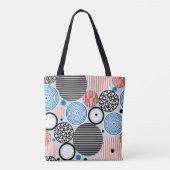 さまざまな数々の色の円の図形 トートバッグ (裏面)