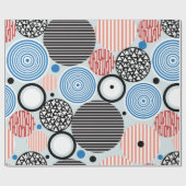 さまざまな数々の色の円の図形 ラッピングペーパー (フラット)