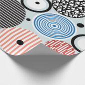 さまざまな数々の色の円の図形 ラッピングペーパー (角)