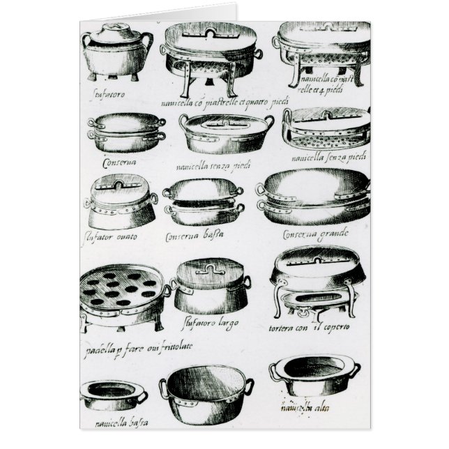 さまざまな料理の容器1570年 (正面)