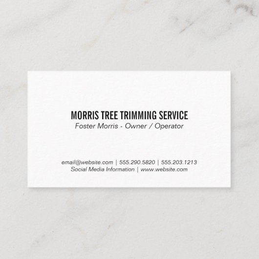 さまざまな木 | 造園 | トピアリー 名刺 (裏面)