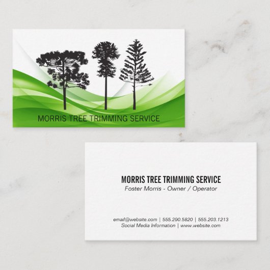 さまざまな木 | 造園 | トピアリー 名刺 (正面/裏面)