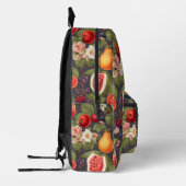 さまざまな果物、たっぷり離れの花、素晴らしい花 プリントバックパック (左)
