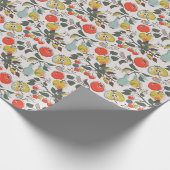 さまざまな果物、カラフルシームレスなパターン。 ラッピングペーパー (角)