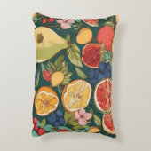 さまざまな柑橘類の果実、ブドウや花。ペチン アクセントクッション (裏面(縦))