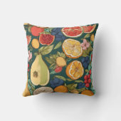 さまざまな柑橘類の果実、ブドウや花。ペチン クッション (裏面)