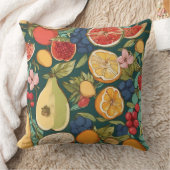 さまざまな柑橘類の果実、ブドウや花。ペチン クッション (ブランケット)