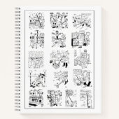 さまざまな棒つきキャンデーマンガおもしろいンがカバー ノートブック (正面)