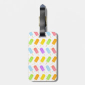 さまざまな水彩ポップシクル模様 ラゲッジタグ (裏面縦)