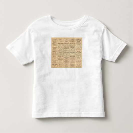 さまざまな油広告 トドラーTシャツ (正面)
