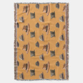 さまざまな男性のヴィンテージ帽子 スローブランケット (正面縦)