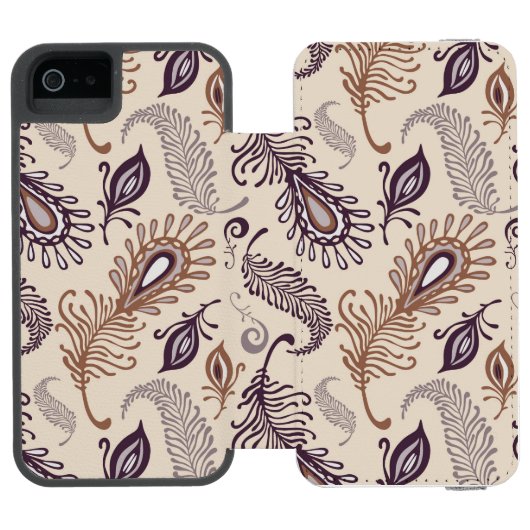 さまざまな羽パターン INCIPIO iPhoneウォレットケース (フォリオ Open)